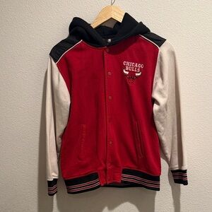Zara Chicago Bulls Kids Red & Cream Hooded Jacket